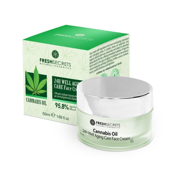 Fresh Secrets 24H Gezichtscrème met Cannabis Olie